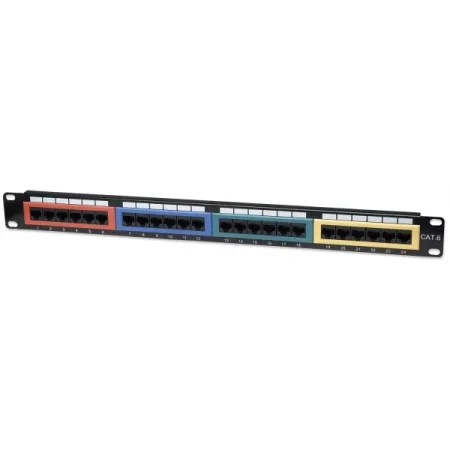 Cat6 UTP 24 port Patch Panel with colorful