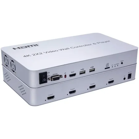 4K 2X2 HDMI Video Wall Controller with media player