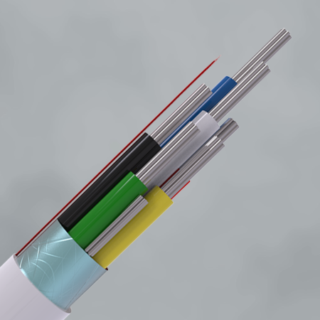 alarm cable 6 core White jacket  200m
