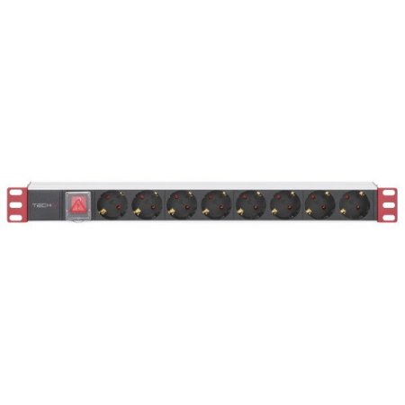 PDU Euro 8 way with 1 switch